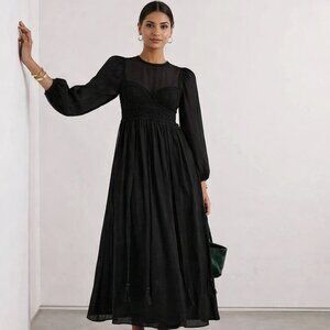 Ulla Johnson Aviva Dress in Noir Size 0 NWT